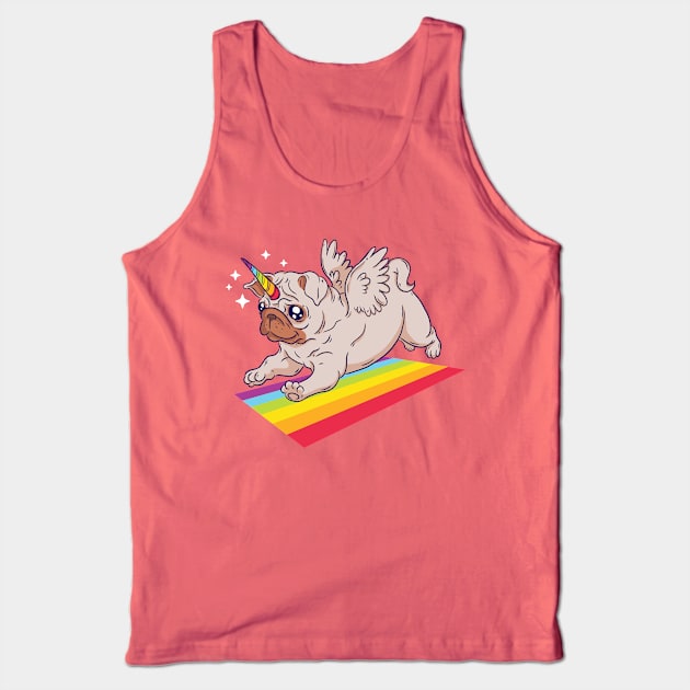 Pug Unicorn Tank Top by madeinchorley